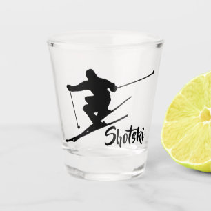 Verre A Shot Ski alpin votre texte