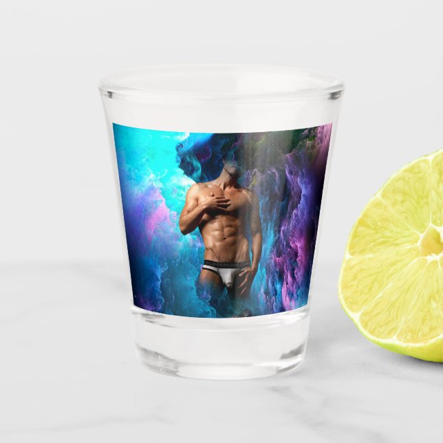 Verre A Shot SlipperyJoe homme musclé sous-vêtements bulle dyna (Devant)