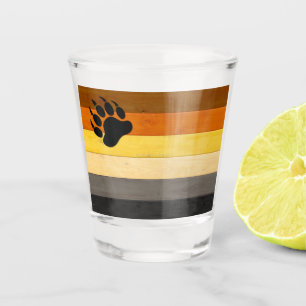 Verre A Shot SlipperyJoe's Bear Pride drapeau de la texture du 