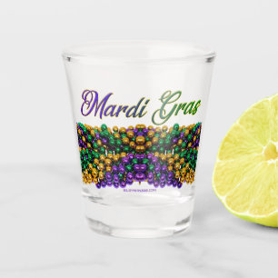 Verre A Shot SlipperyJoe's Mardi Gras Colliers en perles violet