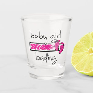 Verre A Shot Slogan baby girl est loading. jeune fille