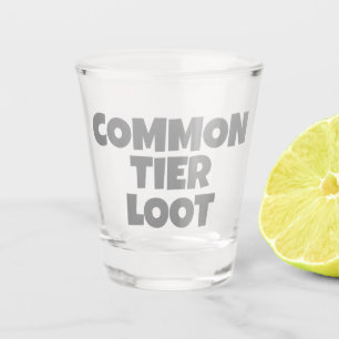 Verre A Shot Slogan gris joueur de niveau commun