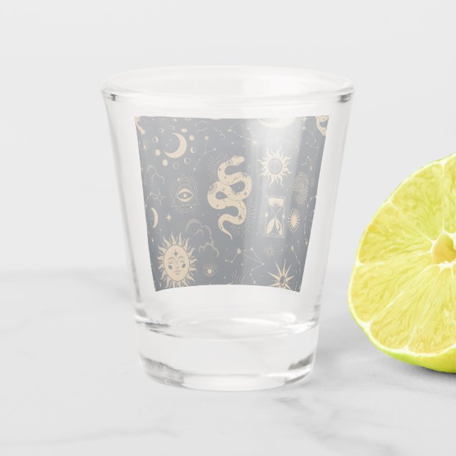 Verre A Shot Soleil et Lune - Astronomie Witch (Dos)