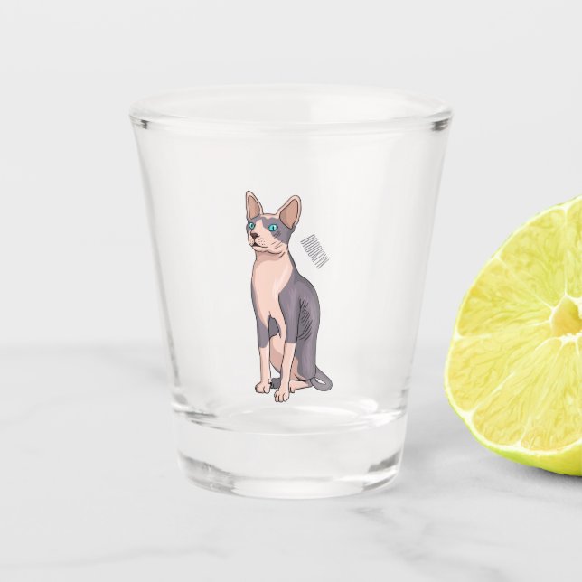 Verre A Shot Sphynx cat (Devant)