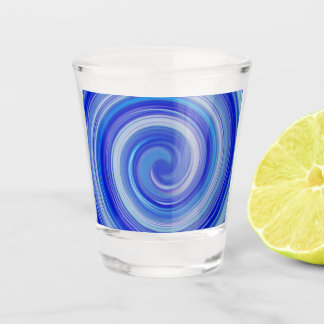 Verre A Shot spirale bleue et bleu clair