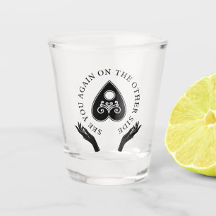 Verre A Shot Spirit Board Black & White Halloween Favoriser