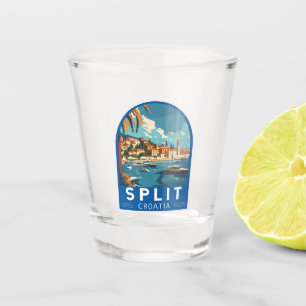 Verre A Shot Split Croatie Travel Art Vintage