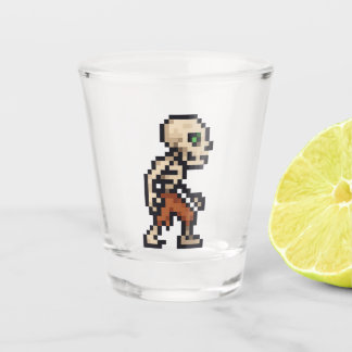 Verre A Shot Squelette Rétro 8-bits
