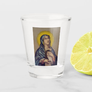 Verre A Shot Stabat Mater Notre-Dame des Douleurs Art Devotionn