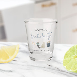 Verre A Shot Station de ski d'hiver SPersonalized Bachelorette 
