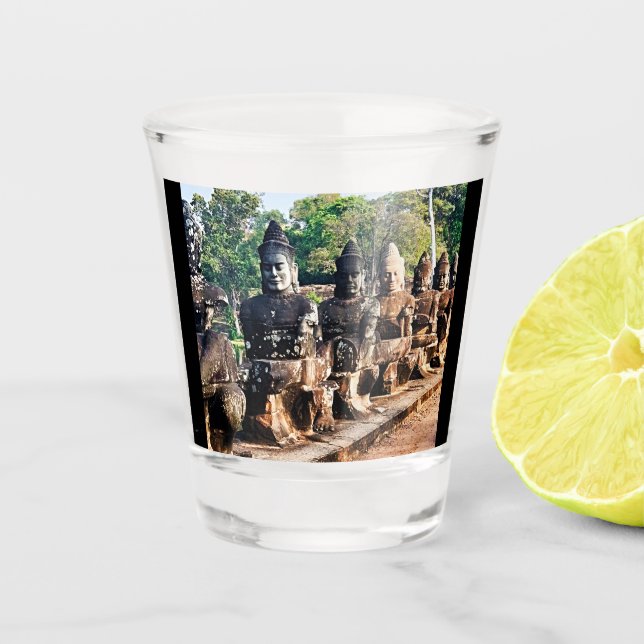 Verre A Shot Statues de dieux d'Angkor Thom  (Devant)