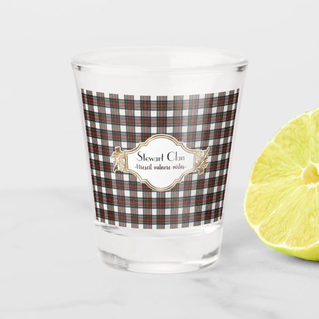 Verre A Shot Stewart Dress Modern Original Tartan écossais (Devant)