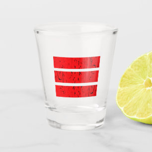Verre A Shot Symbole cool 3 lignes   Uniformité et harmonie col