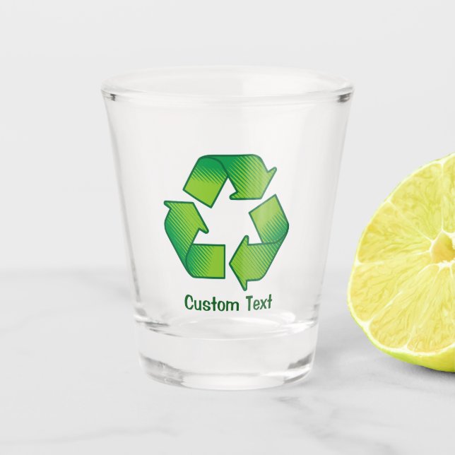 Verre A Shot Symbole de recyclage (Devant)