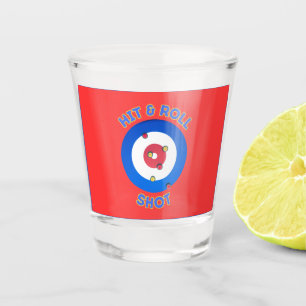 Verre A Shot T-shirt à lancer et à lancer de curling