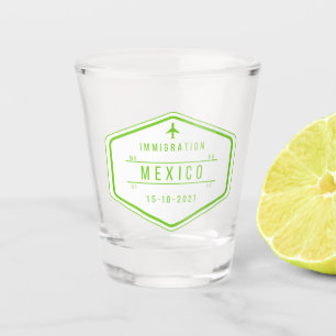 Verre A Shot Tampon de passeport mexicain