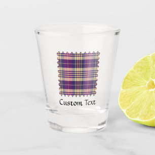 Verre A Shot Tartan Violet, Or et Bleu