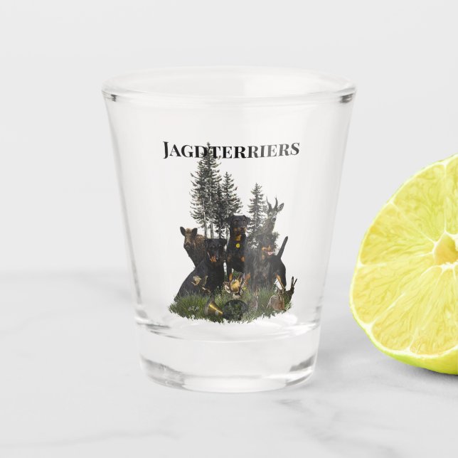 Verre A Shot Terrier de chasse allemand (Jagdterrier) (Devant)