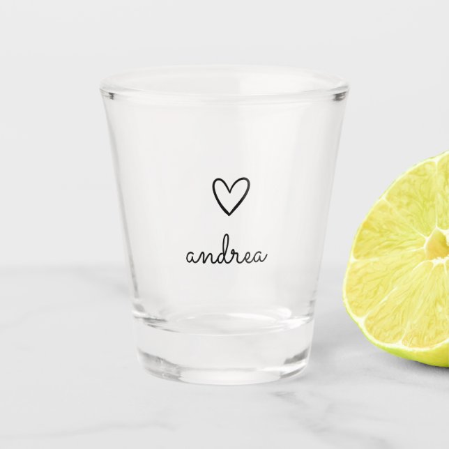 Verre A Shot Texte de script personnalisable Créez votre propre (Devant)