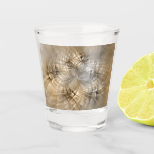 Verre A Shot Textures d'art fractal moderne abstrait tons de te