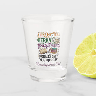 Verre A Shot Thé aux herbes du petit ami du livre moralement gr