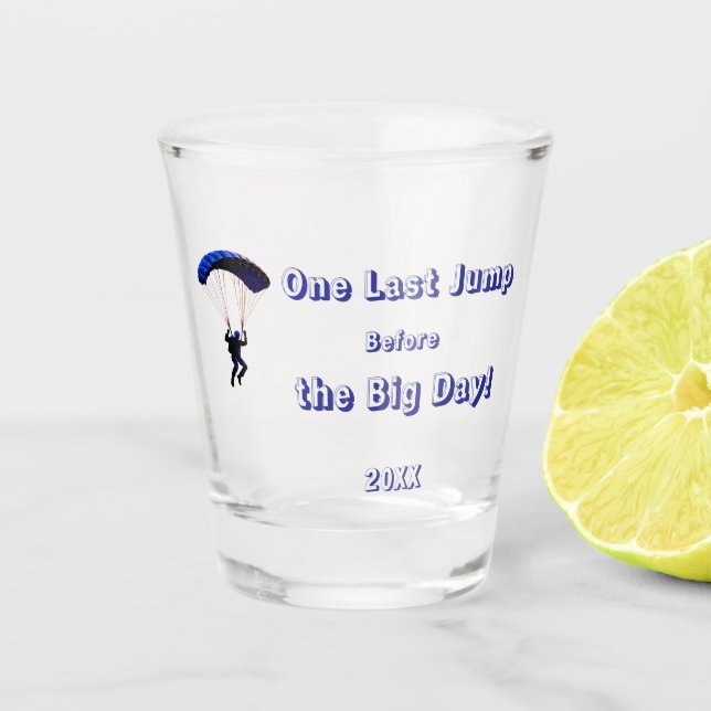 Verre A Shot Thème d'aventure amusant pour un enterrement de vi (Devant)