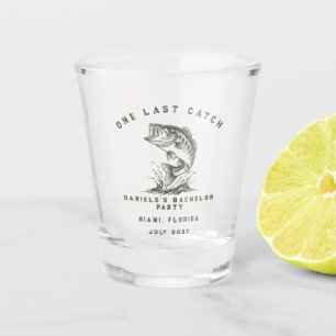 Verre A Shot Thème de pêche Fête de bachelor sur mesure