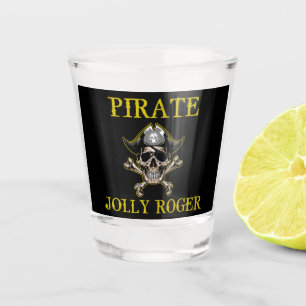 Verre A Shot Thème pirate Fête JOLLY ROGER adulte OR