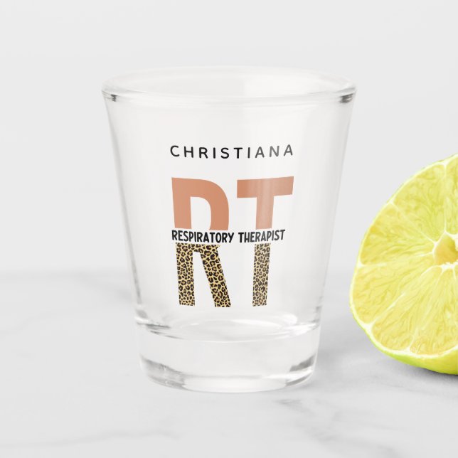 Verre A Shot Thérapeute respiratoire personnalisée Don RT (Devant)