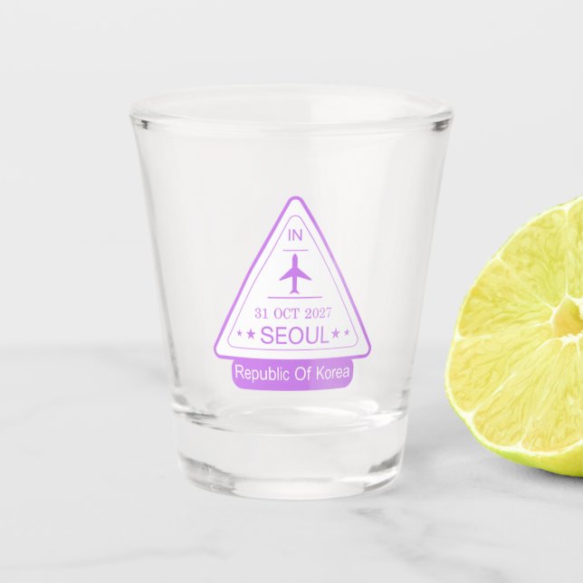Verre A Shot Timbre de Séoul Corée (Devant)