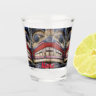 Verre A Shot Tonnerre à visage totem