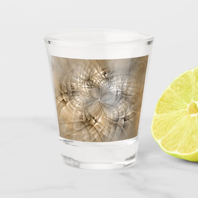 Verre A Shot Tons Terre Abstrait Art fractal moderne Texture (Devant)