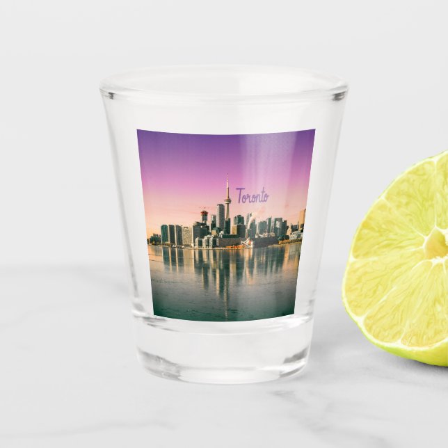 Verre A Shot Toronto Capitale de l'Ontario Canada City Skyline (Devant)