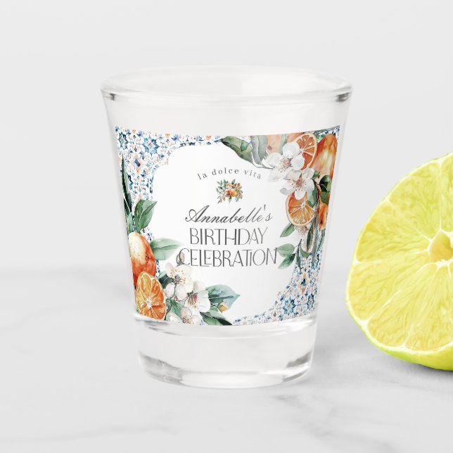 Verre A Shot Toscane Carrelage italien Anniversaire Fête Favori (Devant)