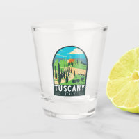 Toscane Italie Vignoble Voyage Art Vintage