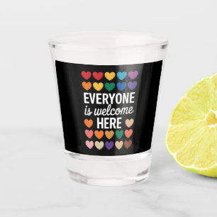 Verre A Shot Tout le monde est le bienvenu ici LGBTQ