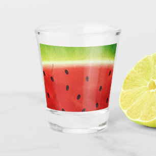 Verre A Shot Tranche géante de pastèque à l'aquarelle mignonne 