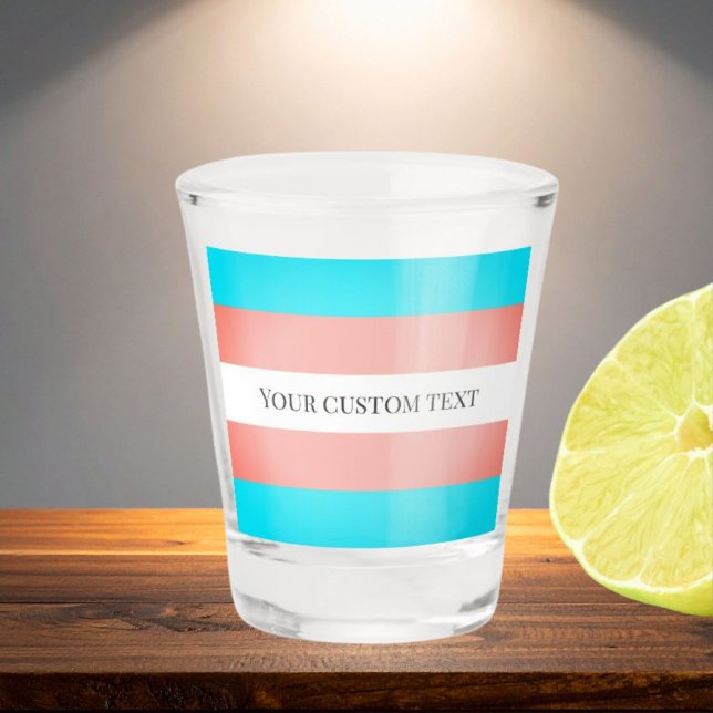 Verre A Shot Transgenre texte personnalisé boissons trans (Créateur téléchargé)