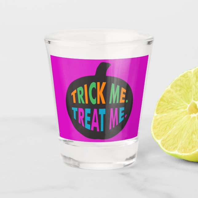 Verre A Shot Trick Me Traite, Halloween Multi-Couleur (Devant)