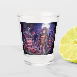 Verre A Shot Trick ou traiter Halloween Zombies distribuer le c