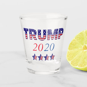 Verre A Shot Trump 2020 USA Patriotic
