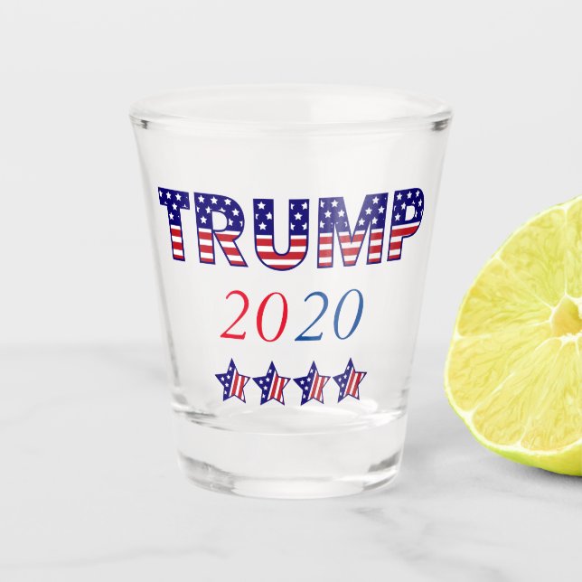 Verre A Shot Trump 2020 USA Patriotic (Devant)