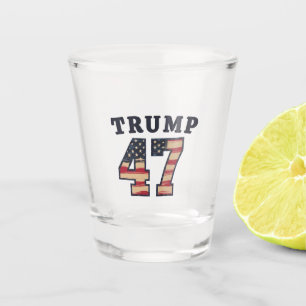 Verre A Shot Trump 47 Fier Maga Jour de l'investiture américain