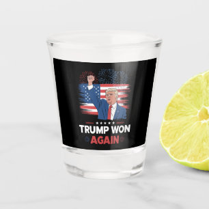 Verre A Shot Trump a encore gagné Président 47 USA Vintage