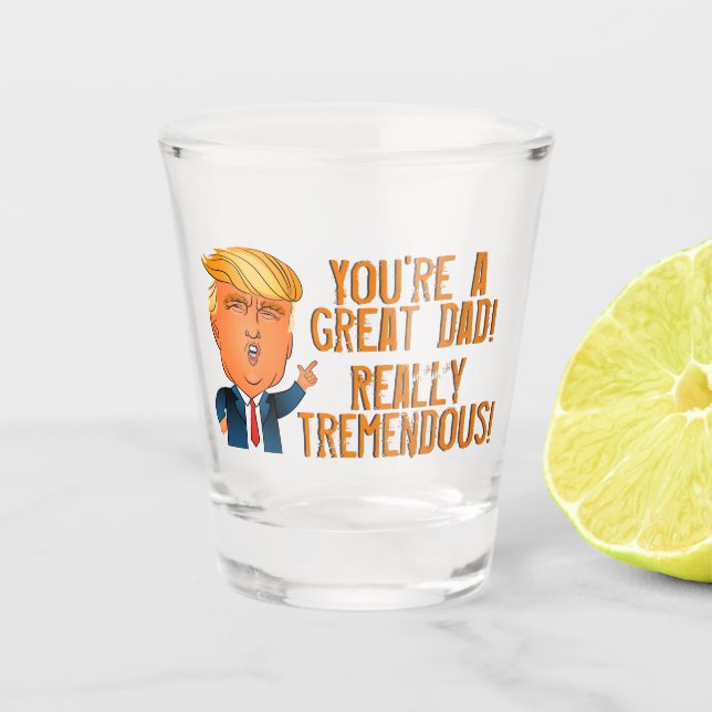 Verre A Shot Trump Fête des pères drôle (Devant)