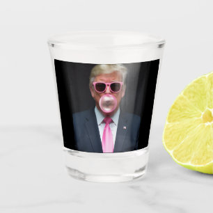 Verre A Shot Trump Pink Bubble Gum Président 47 USA