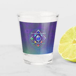 Verre A Shot TSDS : De la vie et de l'amour Logo Bleu et Vert