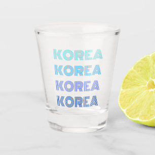 Verre A Shot Turquoise à la Corée bleue Soju