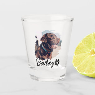 Verre A Shot Typographie Cool simple et moderne Nom et photo