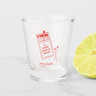 Verre A Shot Un mariage fait au ciel Cadeau de mariage mignon r